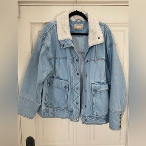 Free people Ariel denim bomber jacket